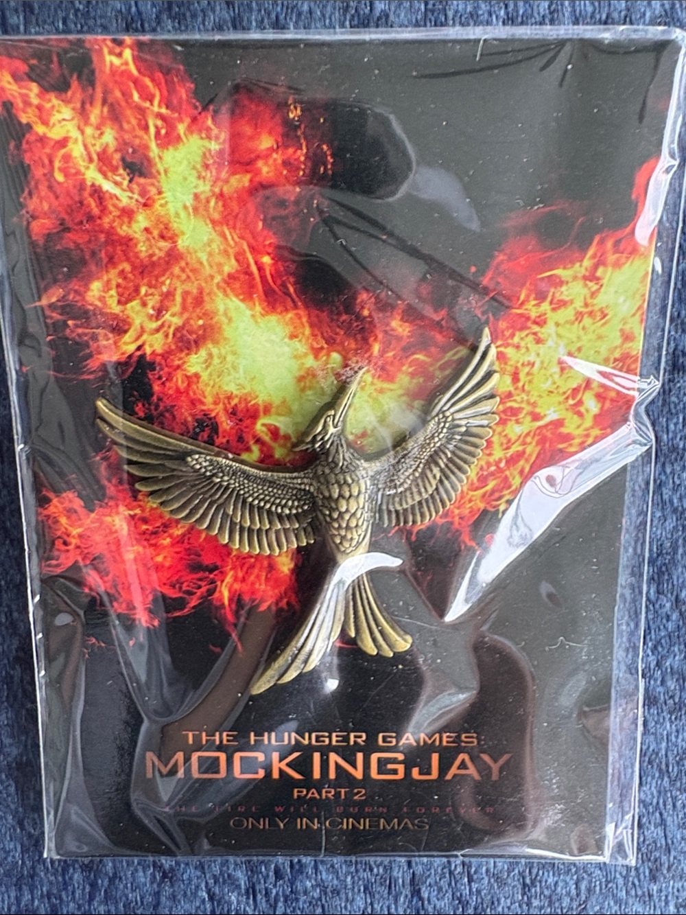 Bronze Mockingjay Collectible Pin - Gold Accent - Movie giveaway collectible